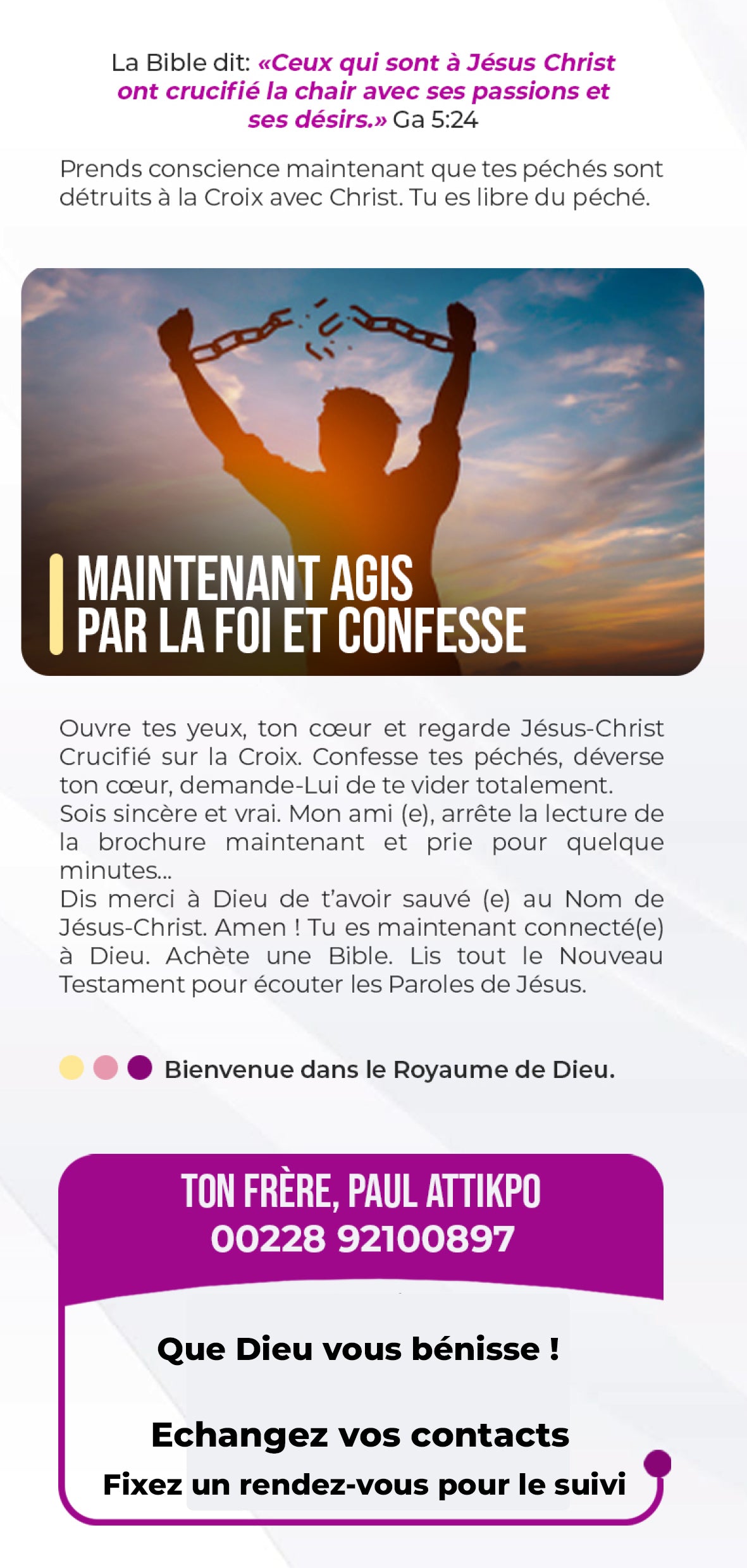 LA CONNEXION DE VIE: Un traité biblique qui t'aidera à gagner les hommes et femmes d'affaire à Christ.