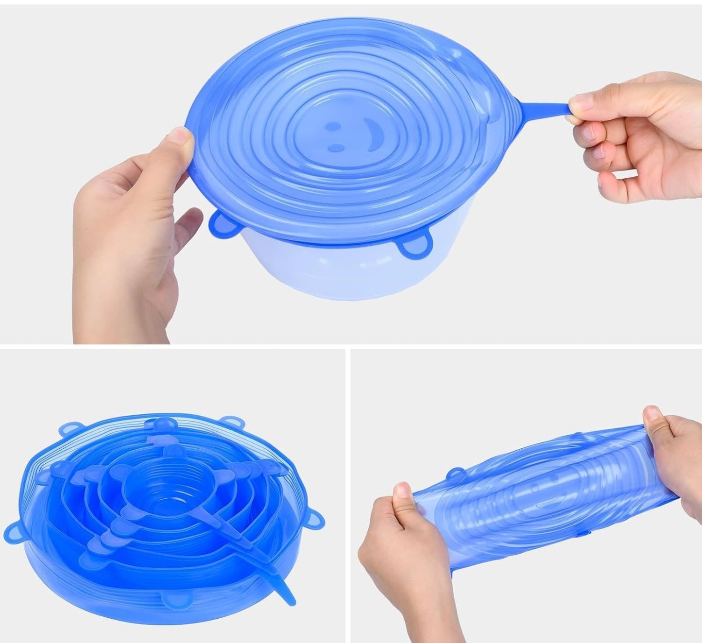 Protégez-vous contre les bactéries, microbes sur les aliments ! SOLUTION: Ce couvercle en Silicone réutilisable 6 en 1