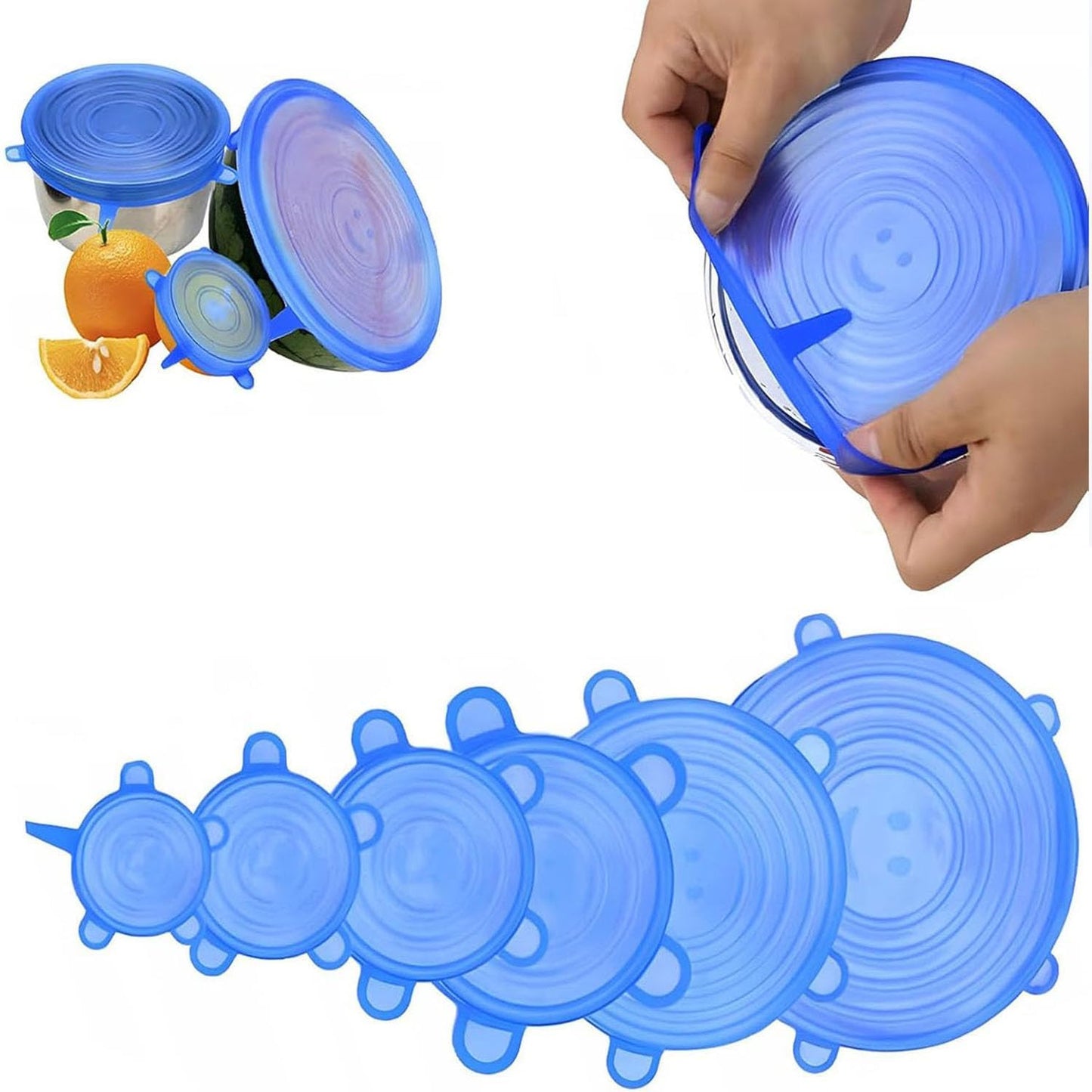 Protégez-vous contre les bactéries, microbes sur les aliments ! SOLUTION: Ce couvercle en Silicone réutilisable 6 en 1
