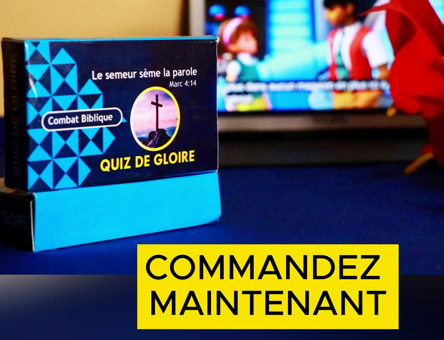 QUIZ DE GLOIRE: Un jeu qui édifie votre Foi et Rassemble toute la famille. Prix: 9900F au lieu de 14900F. BONUS GRATUIT: 24GIGAS de Dessins animés+films chrétiens via un liens.
