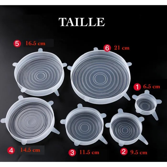 Protégez-vous contre les bactéries, microbes sur les aliments ! SOLUTION: Ce couvercle en Silicone réutilisable 6 en 1