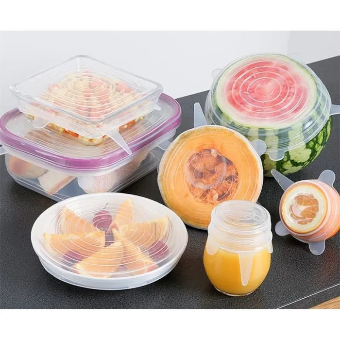 Protégez-vous contre les bactéries, microbes sur les aliments ! SOLUTION: Ce couvercle en Silicone réutilisable 6 en 1